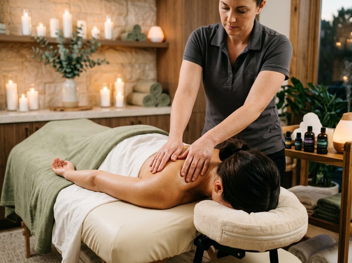 Sessão de massagem terapêutica